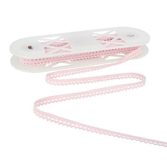 0.3" Pink Scalloped Crochet Trim by Celebrate It®